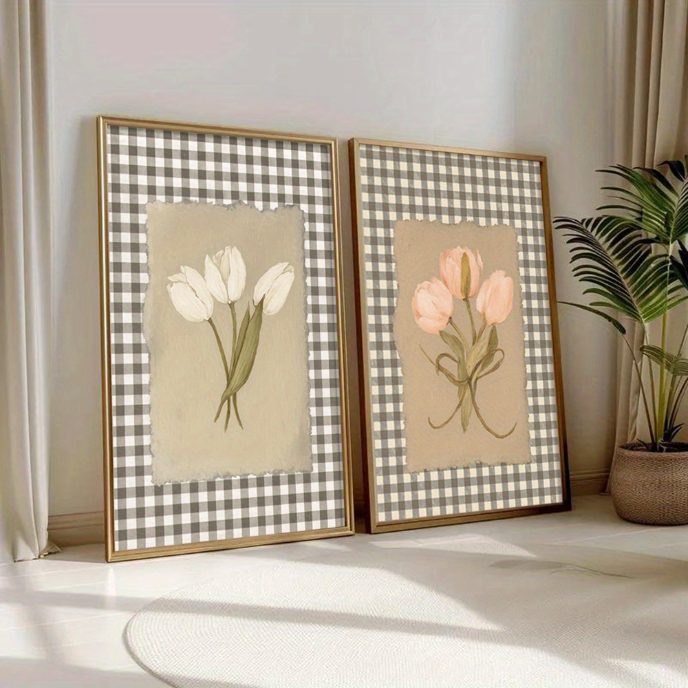 Star Map Poster - 2pcs/set Bohemian Pastel Floral Canvas Print