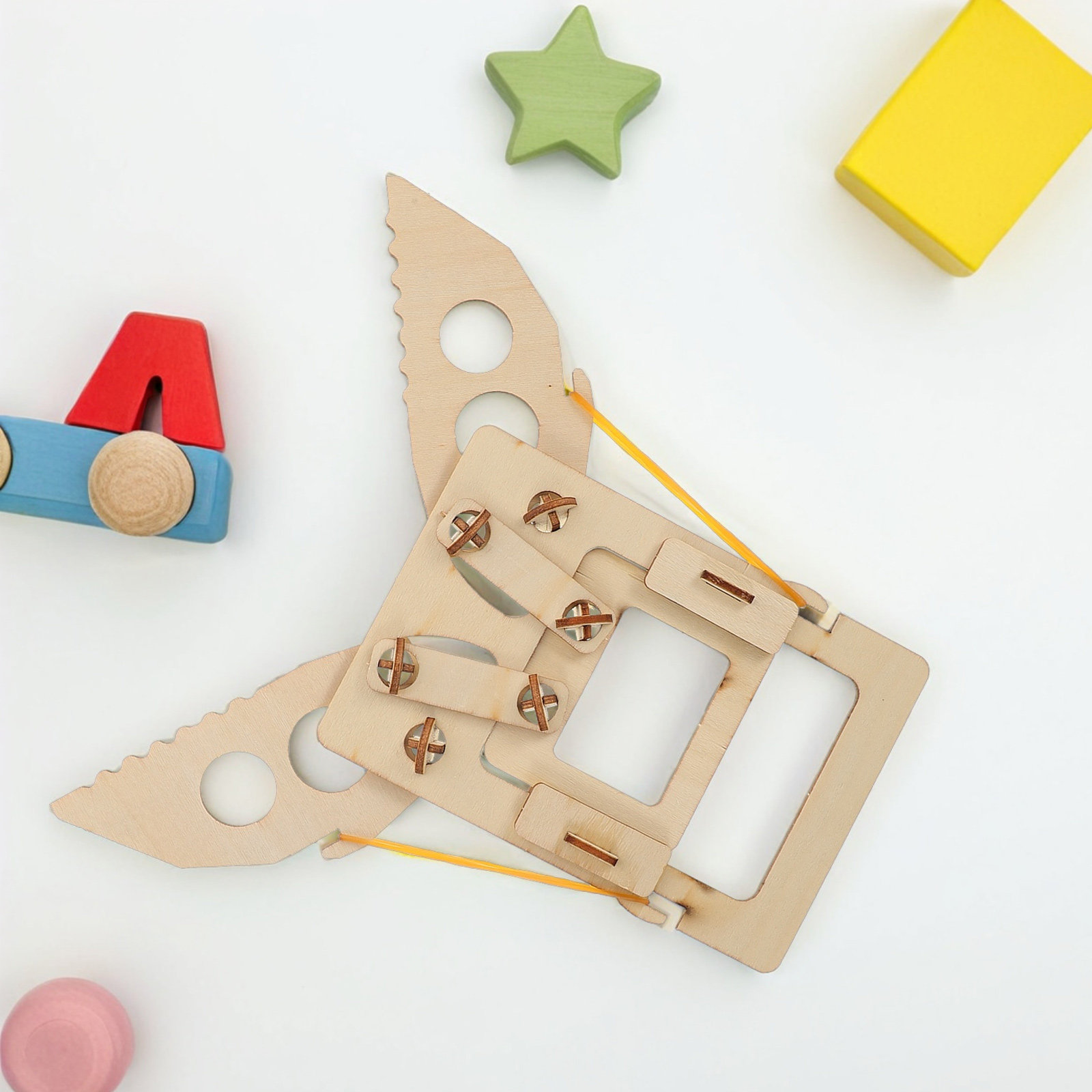 4Pcs Wooden Mechanical Pliers  - Science Project Kit review and price